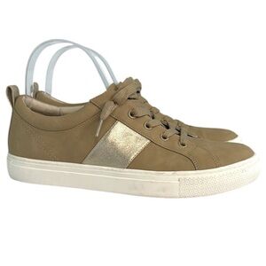 Nordstrom Rack Norah Lace Up Women's Tan Gold Sneakers